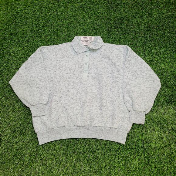 Vintage 80s MOD Sweatshirt Womens XL 23x22 Gray Green - Picture 1 of 10